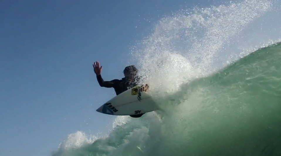 Pro surfer Mike Losness on an Ecoboard