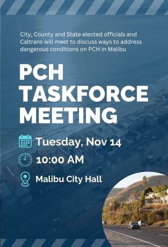 City of Malibu & county & state elected officials to discuss PCH safety Nov. 14 at City Hall 