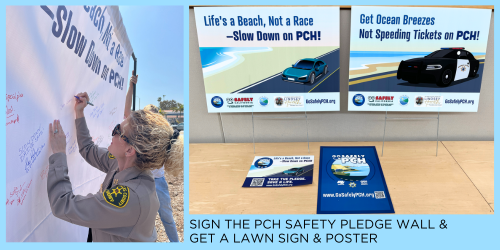 GO SAFELY PCH pledge wall signs CM UPDATE